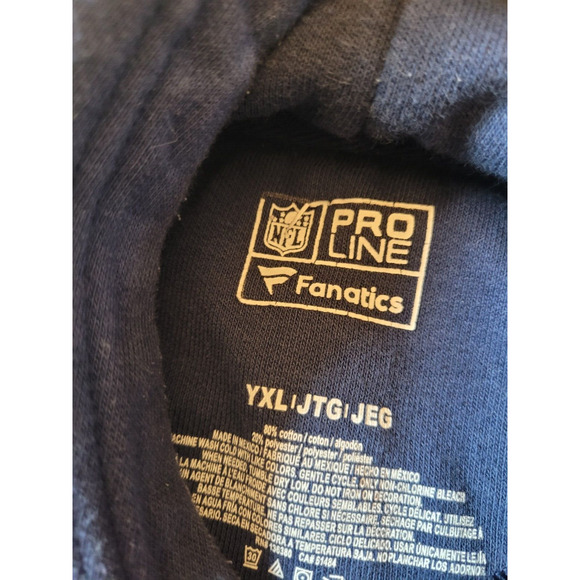 Patriots NFL Pro Line‎ Fanatics Super Navy Blue Pullover Hoodie Youth XLarge - Picture 3 of 5